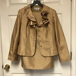 Elegant Gold Skirt Set